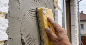Gąbkowanie kleju na elewacji: jak idealnie zacierać tynk i styropian