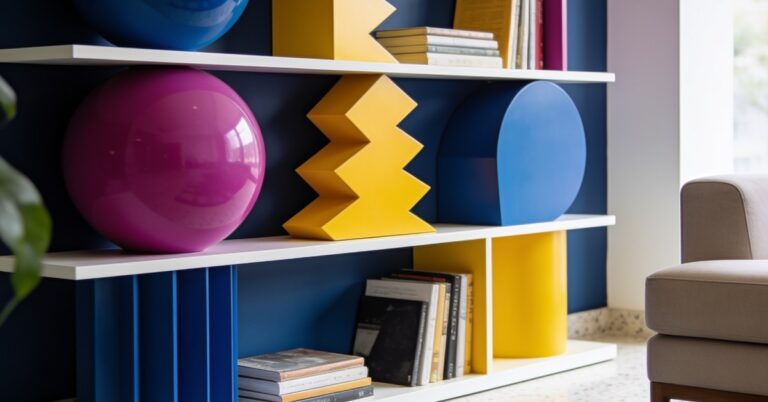 Styl Memphis: design, mocne kolory i geometryczny kontrast we wnętrzu
