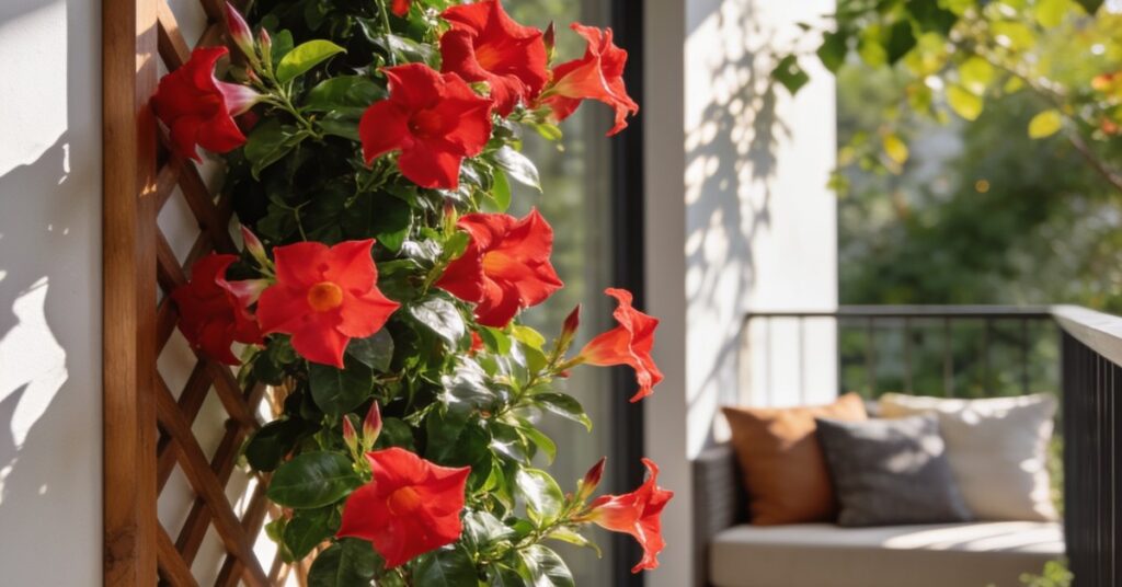 Dipladenia uprawa, pielęgnacja i zimowanie: balkon i taras w kwiatach